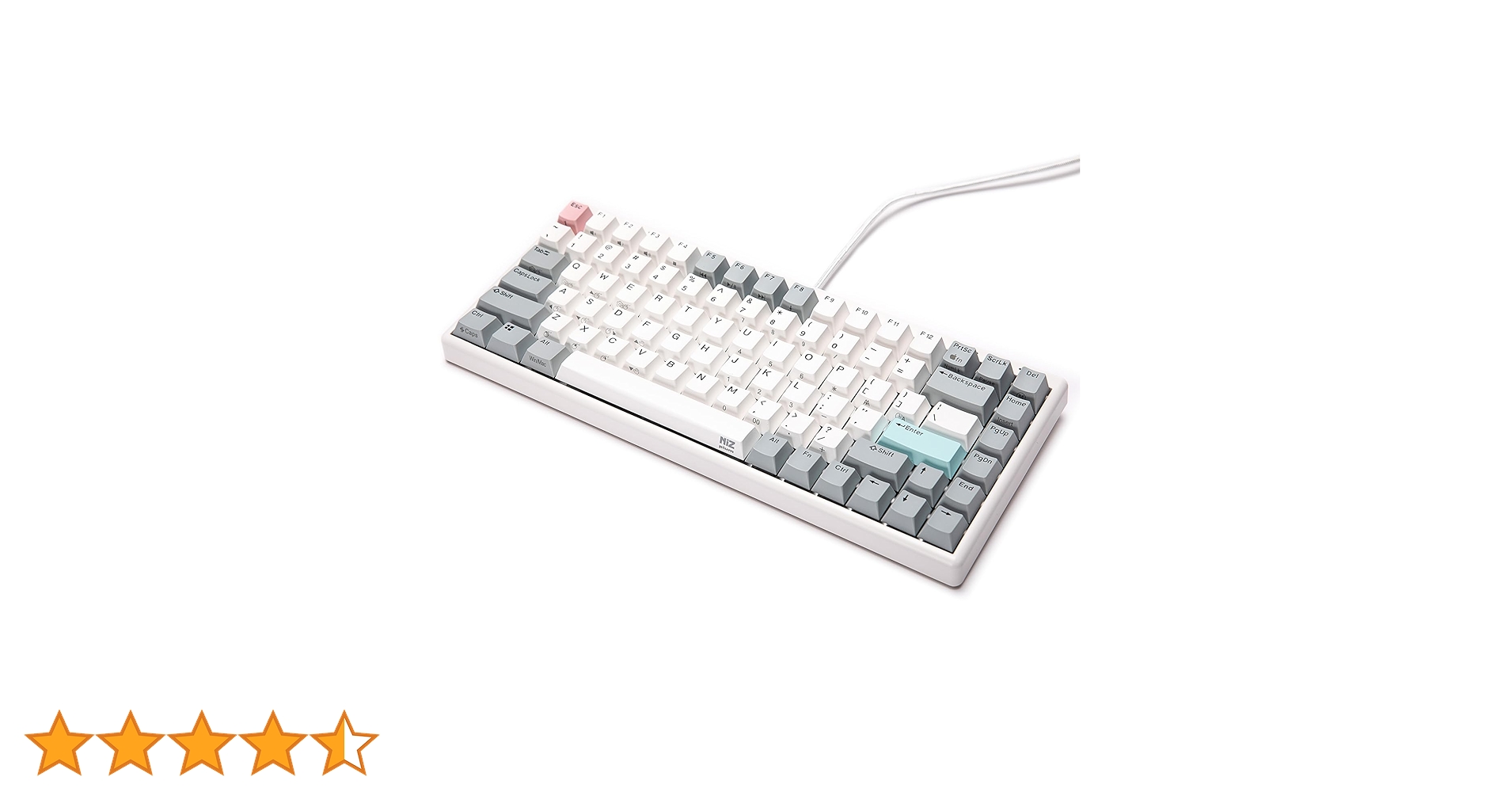 2025年9月購入 ほぼ新品 NIZ‐MINI84-1 USB接続 キーボード NiZ Mini84 静電容量無接点キーボード コンパクトサイズ 白い